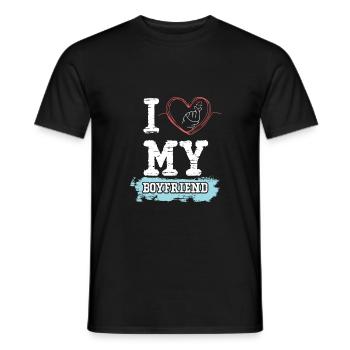ich liebe mein freund paare - Männer T-Shirt - Schwarz - Vorne - AI Model Male 178 light (178cm)