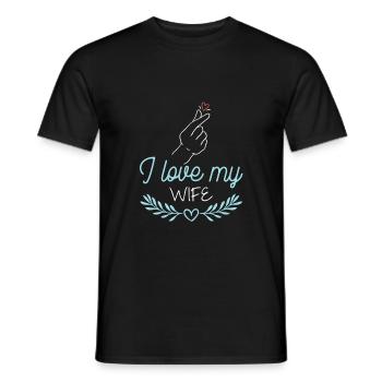 ich liebe meine ehefrau paare - Männer T-Shirt - Schwarz - Vorne - AI Model Male 178 light (178cm)