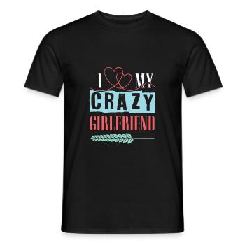 J’aime ma petite amie folle - T-shirt homme - noir - Devant - AI Model Male 178 light (178cm)