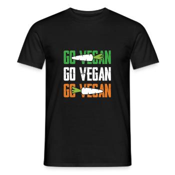 go vegan spruch - Männer T-Shirt - Schwarz - Vorne - AI Model Male 178 light (178cm)