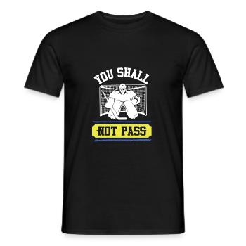 Ice Hockey Goalie - Men's T-Shirt - black - Front - AI Model Male 178 light (178cm)