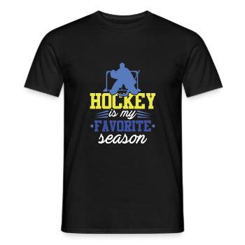 ice hockey season - Männer T-Shirt - Schwarz - Vorne - AI Model Male 178 light (178cm)