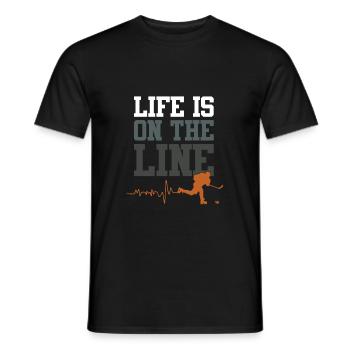 Slogan du club de hockey sur glace - T-shirt homme - noir - Devant - AI Model Male 178 light (178cm)