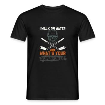 Superpuissance du hockey sur glace - T-shirt homme - noir - Devant - AI Model Male 178 light (178cm)