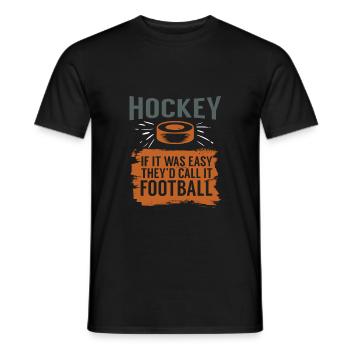 Ice Hockey Funny Saying - Men's T-Shirt - black - Front - AI Model Male 178 light (178cm)