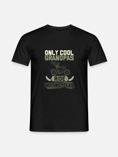 Motorcycle Grandfather - Men's T-Shirt - black