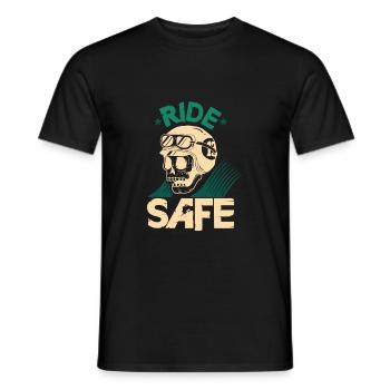 Balade à moto - T-shirt homme - noir - Devant - AI Model Male 178 light (178cm)