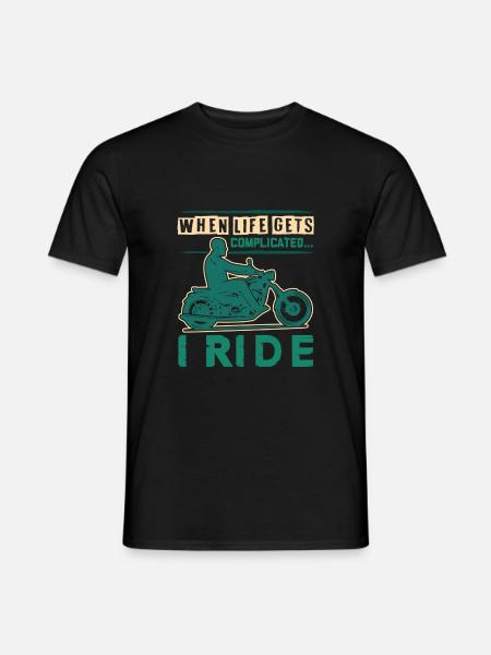 Motorcycle Life Saying - Men's T-Shirt - black
