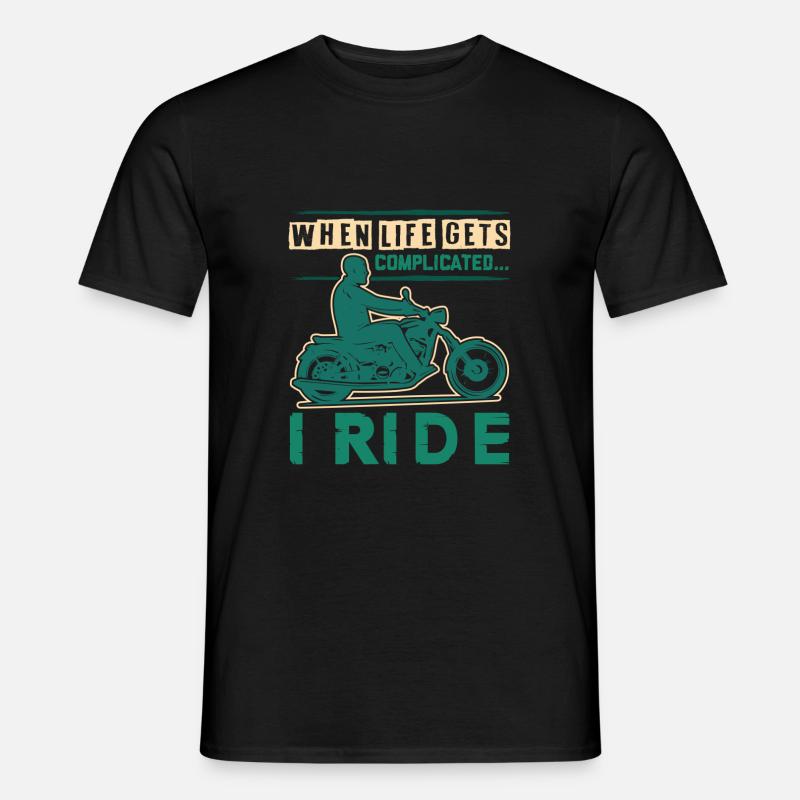 Motorcycle Life Saying - Men's T-Shirt - black