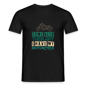Moto Thérapie Motard Dicton - T-shirt homme - noir - Devant - AI Model Male 178 light (178cm)