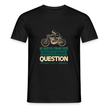 Motorcycle Cool Saying - Men's T-Shirt - black - Front - AI Model Male 178 light (178cm)