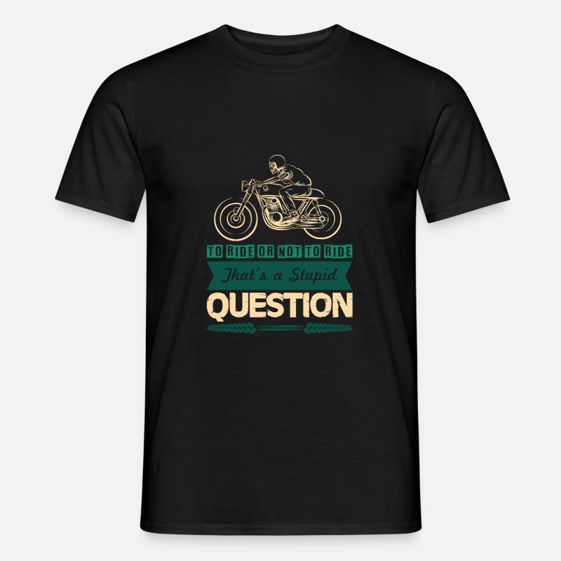 motorrad cooler spruch - Männer T-Shirt - Schwarz