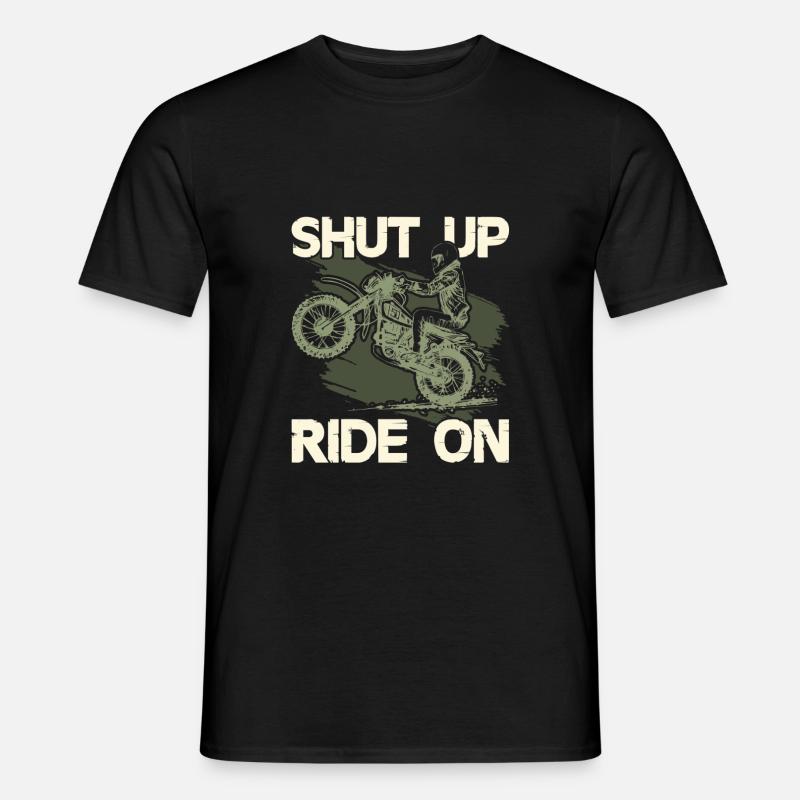 motorrad ride spruch - Männer T-Shirt - Schwarz