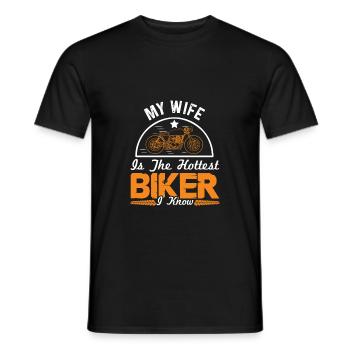 Femme moto Spruch - T-shirt homme - noir - Devant - AI Model Male 178 light (178cm)