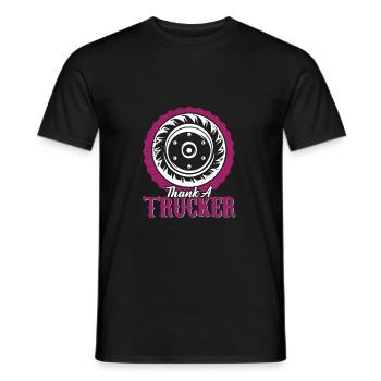 Camionneur disant camion - T-shirt homme - noir - Devant - AI Model Male 178 light (178cm)
