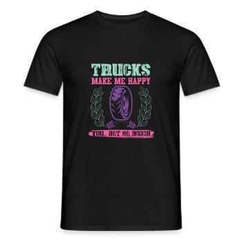 Camionneur heureux - T-shirt homme - noir - Devant - AI Model Male 178 light (178cm)