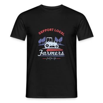 support farmer bauer - Männer T-Shirt - Schwarz - Vorne - AI Model Male 178 light (178cm)