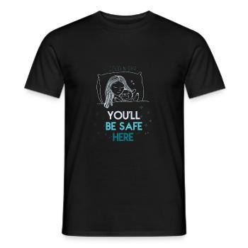 Sleep funny saying - Men's T-Shirt - black - Front - AI Model Male 178 light (178cm)