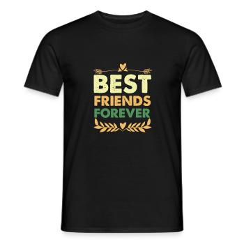 Best Friends Forever - Men's T-Shirt - black - Front - AI Model Male 178 light (178cm)