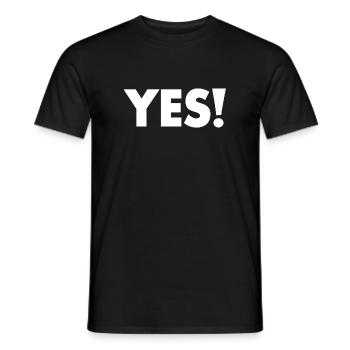 Yes - Männer T-Shirt - Schwarz - Vorne - AI Model Male 178 light (178cm)
