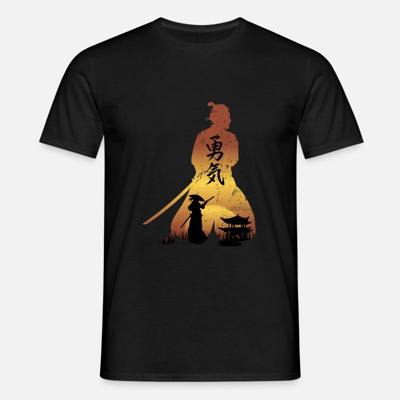 Samurai - courage - Men's T-Shirt - black