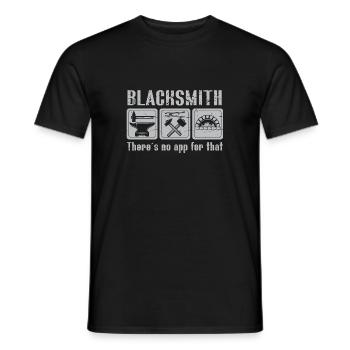 Lustiger Schmied Spruch & Schmieden - Männer T-Shirt - Schwarz - Vorne - AI Model Male 178 light (178cm)