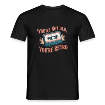 You're Not Old You're Retro Classic Cassette Tape - Männer T-Shirt - Schwarz - Vorne - AI Model Male 178 light (178cm)
