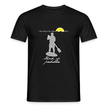 SUP - Stand Up Paddle - T-shirt homme - noir - Devant - AI Model Male 178 light (178cm)