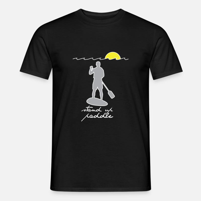 SUP - Stand Up Paddle - Männer T-Shirt - Schwarz