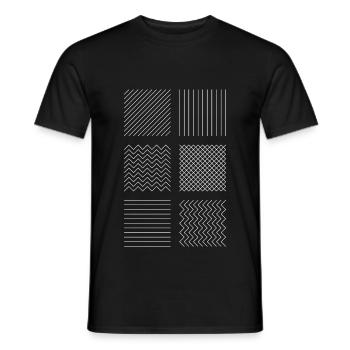 Graphic patterns and elements - Men's T-Shirt - black - Front - AI Model Male 178 light (178cm)