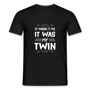 Les jumeaux drôles - T-shirt homme - noir - Devant - AI Model Male 178 light (178cm)