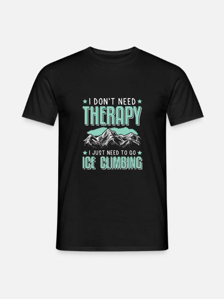 Therapy mountain ice climbing - Men's T-Shirt - black