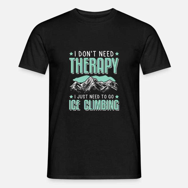 Therapy mountain ice climbing - Men's T-Shirt - black