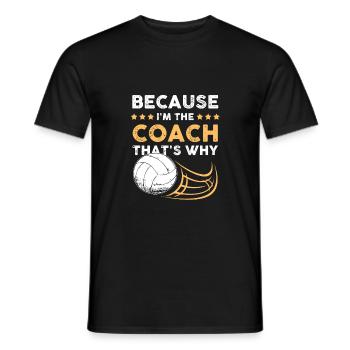coach coach volleyball - T-shirt homme - noir - Devant - AI Model Male 178 light (178cm)
