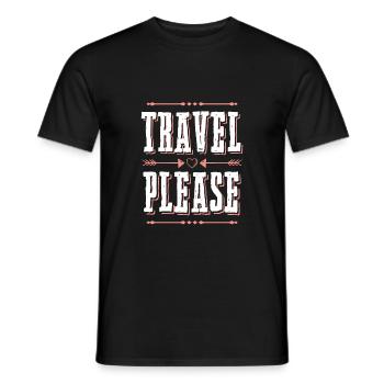 reisen bitte reise - Männer T-Shirt - Schwarz - Vorne - AI Model Male 178 light (178cm)