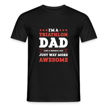 Triathlon dad papa - Men's T-Shirt - black - Front - AI Model Male 178 light (178cm)