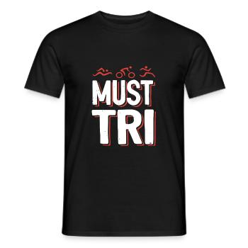 spruch Triathlon triathlete - Männer T-Shirt - Schwarz - Vorne - AI Model Male 178 light (178cm)