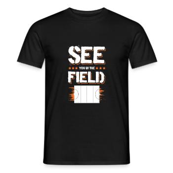 field hockey field hockey - Men's T-Shirt - black - Front - AI Model Male 178 light (178cm)