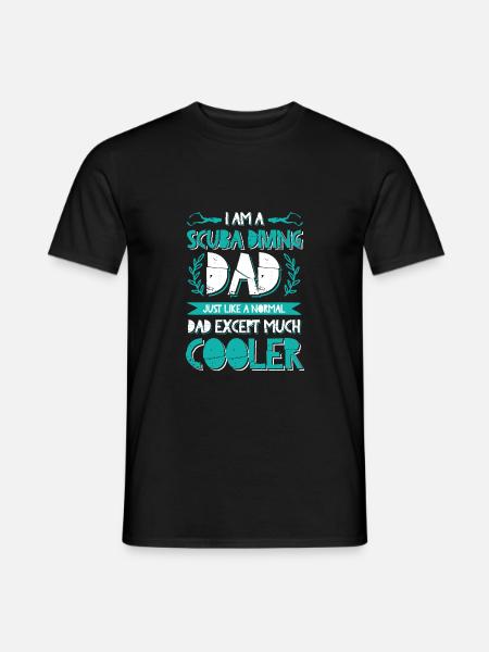 dad papa diving - Men's T-Shirt - black