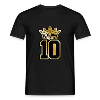 10 number crown gold - Men's T-Shirt - black - Front - AI Model Male 178 light (178cm)