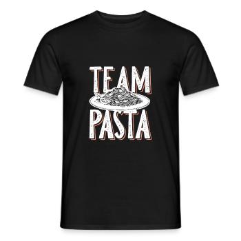team Pasta spaghetti - Men's T-Shirt - black - Front - AI Model Male 178 light (178cm)