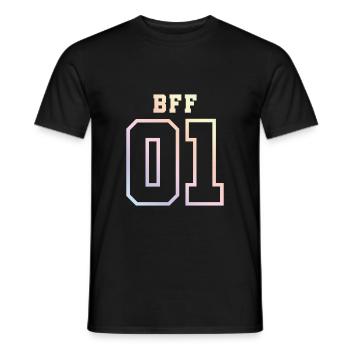 Bff 01 Beste Freunde - Männer T-Shirt - Schwarz - Vorne - AI Model Male 178 light (178cm)