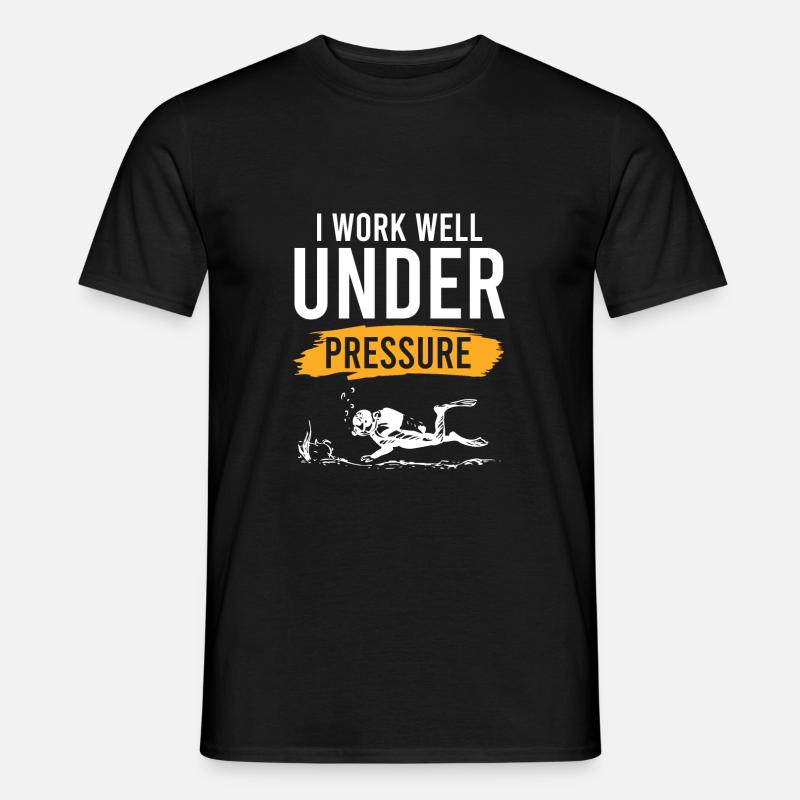 spruch tauchen - Männer T-Shirt - Schwarz