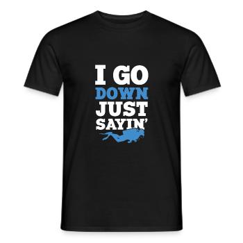 taucher spruch - Men's T-Shirt - black - Front - AI Model Male 178 light (178cm)