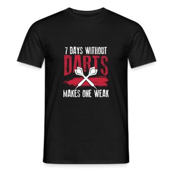 darts sport - Men's T-Shirt - black - Front - AI Model Male 178 light (178cm)