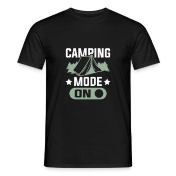 camping mode - T-shirt homme - noir - Devant - AI Model Male 178 light (178cm)