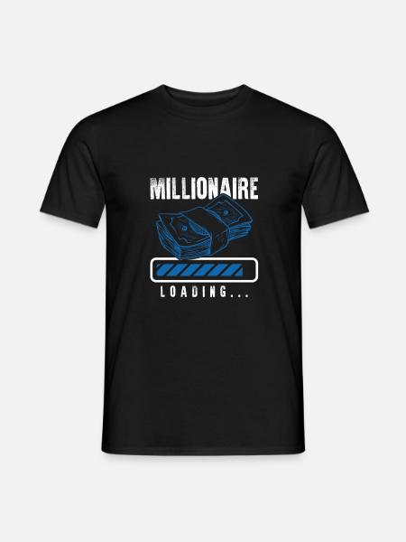 millionaire loading - Men's T-Shirt - black