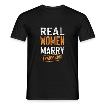frauen heiraten bauern - Männer T-Shirt - Schwarz - Vorne - AI Model Male 178 light (178cm)