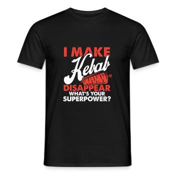 doner kebab - Men's T-Shirt - black - Front - AI Model Male 178 light (178cm)