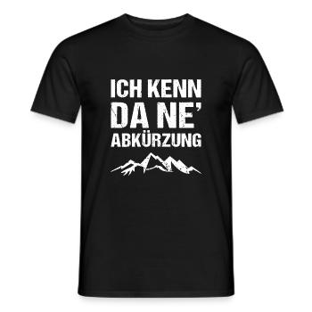 Ich Kenn Da Ne´Abkürzung Berge Wandern Humor - Männer T-Shirt - Schwarz - Vorne - AI Model Male 178 light (178cm)